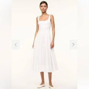 NWT Staud Wells Midi Dress White - size 4